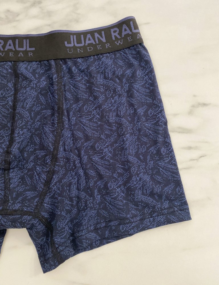 Ανδρικό βαμβακερό μπλε μποξεράκι με σχέδιο JR254186 φωτογραφία